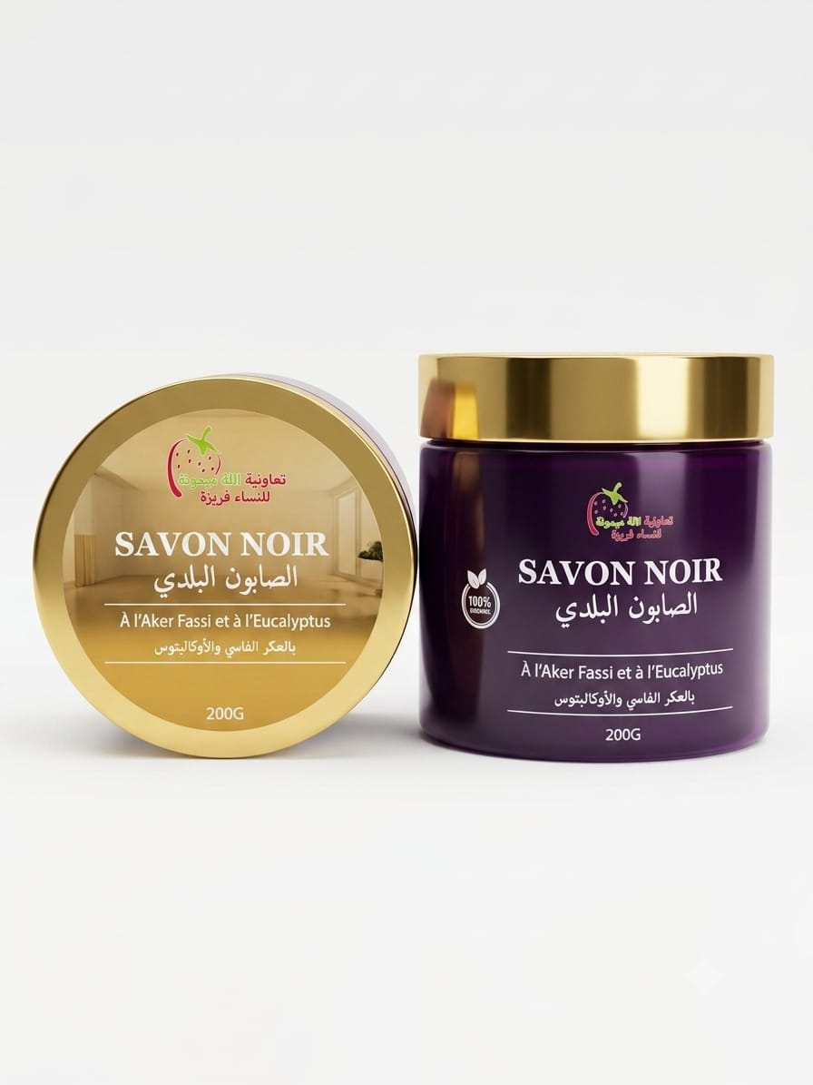 Savon noir traditionnel enrichi à l’Aker Fassi et à l’eucalyptus